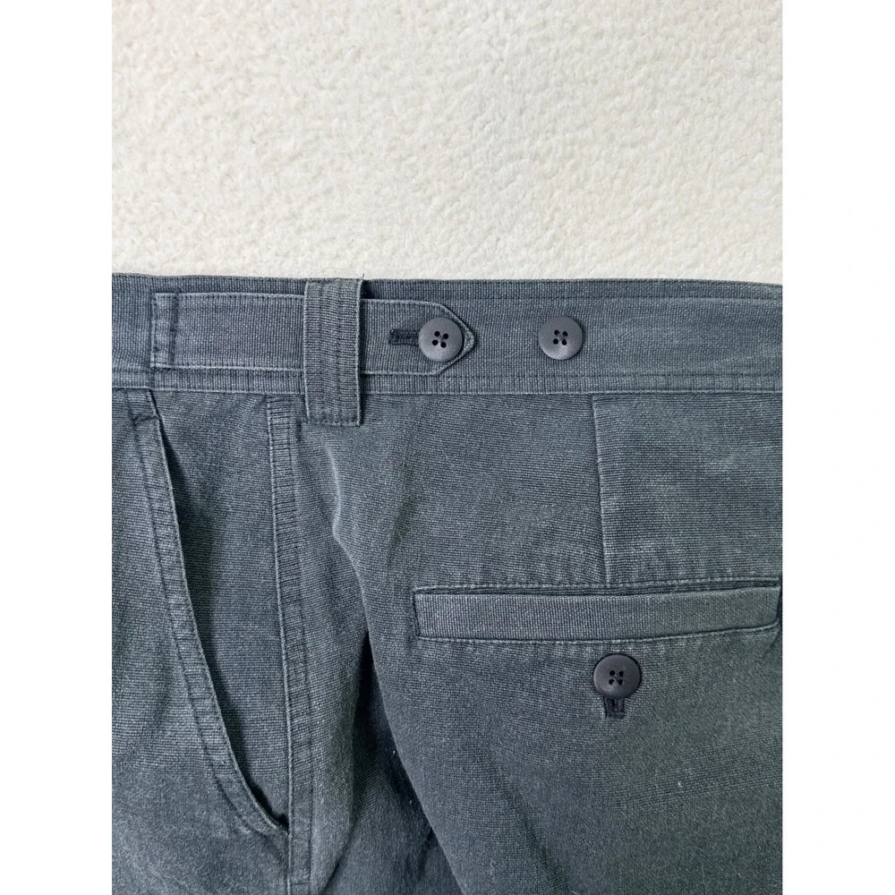 Vintage Silk Blend Mens Shorts Cargo Charcoal Gray Casual 38